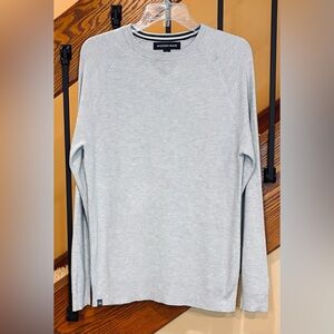 MIZZEN + MAIN Sweater Men's Cassady Pullover  Crewneck Light Gray SZ. Small